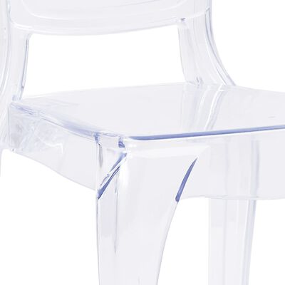 vidaXL Valgomojo kėdės, 6 vnt., skaidrios, polikarbonatas
