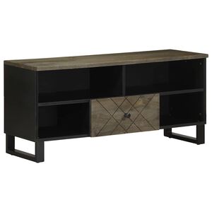vidaXL Televizoriaus spintelė, juoda, 100x33x46cm, mango masyvas
