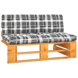 vidaXL Vidurinė sodo sofos dalis i&scaron; palečių, rudai impregnuota pu&scaron;is