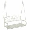 vidaXL Sūpynės suolas Plienas 110,5 x 59 x 55 cm Antikinė balta