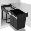vidaXL I&scaron;traukiama virtuvės spintelės &scaron;iuk&scaron;liadėžė, 20l, soft-close