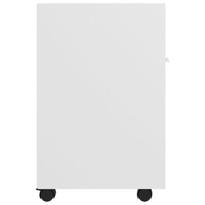 vidaXL Šoninė spintelė su ratukais, baltos spalvos, 33x38x60cm, MDP