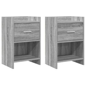 vidaXL Naktiniai staliukai 2 pcs Pilka Sonoma 40 x 30 x 60 cm