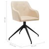 vidaXL Pasukamos valgomojo kėdės, 2vnt., kreminės spalvos, audinys
