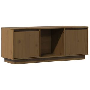 vidaXL Televizoriaus spintelė, medaus ruda, 110,5x35x44cm, pu&scaron;is