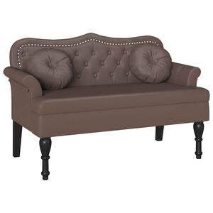 vidaXL Česterfildo suolas Ruda 120,5 x 65 x 75 cm Dirbtinė oda