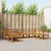 vidaXL Lauko sofos komplektas 9 pcs Natūrali Kietos akacijos mediena