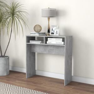 vidaXL Konsolinis staliukas, betono, 78x30x80cm, apdirbta mediena