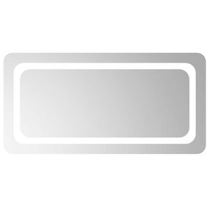 vidaXL LED vonios veidrodis Skaidrus 80 x 40 cm grūdintas stiklas