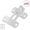 vidaXL Durų užraktas 12 vnt. Sidabro 70 x 8 mm Plienas