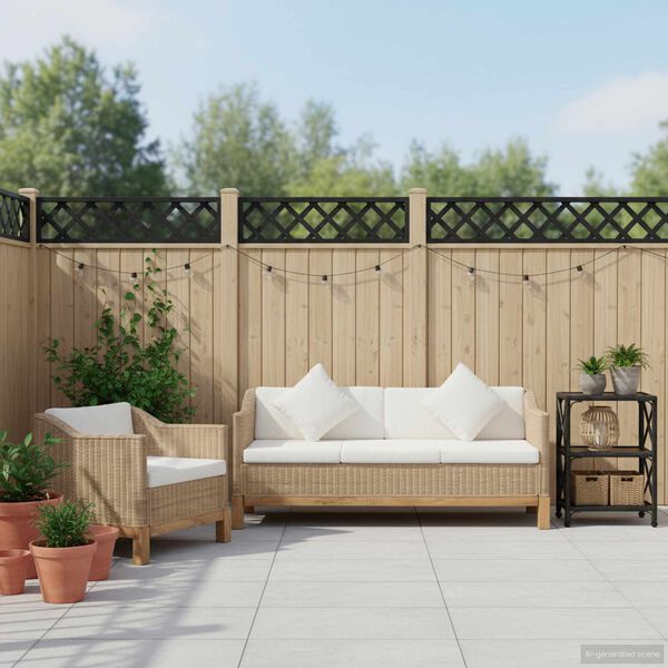 vidaXL Sofų komplektas su pagalvėlėmis, 2 dalių, natūralus ratanas