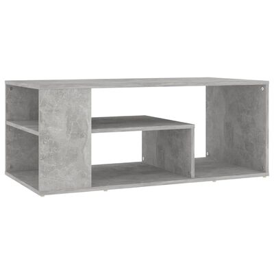 vidaXL Kavos staliukas, betono pilkos spalvos, 100x50x40cm, MDP