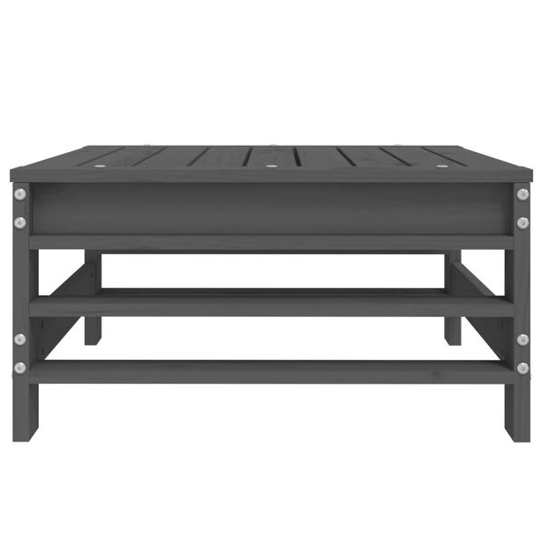 vidaXL Sodo pakoja, pilkos spalvos, pušies medienos masyvas