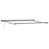 vidaXL Rankinis markizės rėmas su LED Antracitas 4,5 &times; 3 m Aliuminis