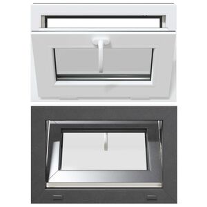 vidaXL Požeminio lango RISOR 60 x 40 cm PVC ir stiklas Antracito