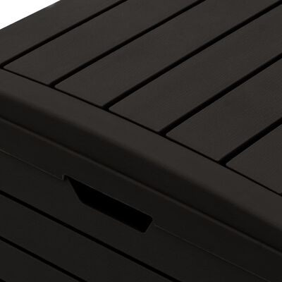 vidaXL Lauko šiukšlių dėžė, juodos spalvos, 78x41x86cm, polipropilenas