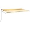 vidaXL Pastatoma automatinė markizė, geltona/balta, 600x350cm