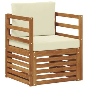 vidaXL Lauko sofa Tvirta akacijos mediena ir poliesteris Natūrali