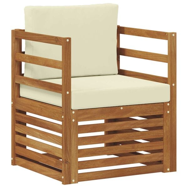 vidaXL Lauko sofos komplektas Tvirta akacijos mediena ir poliesteris