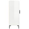 vidaXL &Scaron;oninė spintelė, balta, 69,5x34x90cm, apdirbta mediena, blizgi