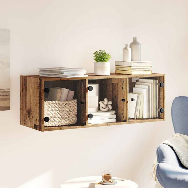 vidaXL Sieninė spintelė Senovinis medis 102 x 37 x 35 cm