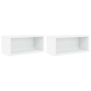 vidaXL CD saugojimo stovas 2 vnt. Balta 40 x 17 x 17 cm