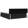 vidaXL Lova su daiktų laikymo vieta ir LED Juoda 160 x 200 cm audinys
