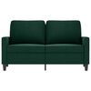vidaXL Dvivietė sofa, tamsiai žalios spalvos, 120cm, aksomas