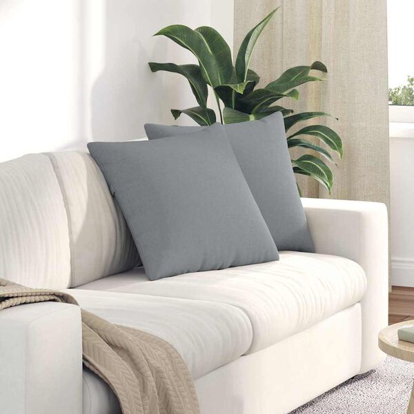 vidaXL Sofa Pagalvės 2 pcs &Scaron;viesiai pilka 50 x 50 cm audinys
