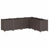 vidaXL Sodo lovelis, rudos spalvos, 160x120x53cm, PP