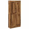 vidaXL Highboard Old Wood 82,5x30,5x185 cm Engineered Wood