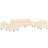 vidaXL Sofos komplektas su pagalvėmis, 4 dalių, kreminis, aksomas