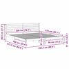 vidaXL Lovos rėmas Ruda 200 x 210 cm Kietos pu&scaron;ies mediena