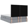 vidaXL Lova su daiktų laikymo vieta ir LED &Scaron;viesiai pilka 140 x 200 cm