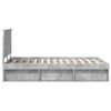 vidaXL Lovos rėmas Betoninė 120 x 190 cm Kietos pu&scaron;ies mediena