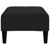 vidaXL Dvivietė sofa-lova su taburete, juoda, mikropluo&scaron;to audinys