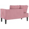 vidaXL Poilsio sofa su pagalvėlėmis, rožinės spalvos, aksomas