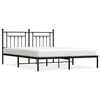 vidaXL Metalinis lovos rėmas su galvūgaliu, juodos spalvos, 183x213cm