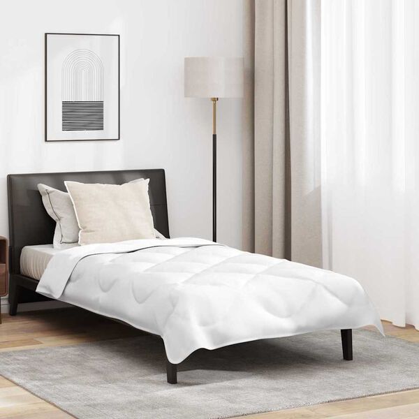 vidaXL Antklodžių rinkinys su pagalve 2 pcs Balta Mikropluoštas