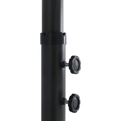 vidaXL Lauko skėtis su aliuminio stulpu, juodos spalvos, 460x270cm