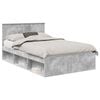 vidaXL Lovos rėmas Betoninė 120 x 190 cm Kietos pu&scaron;ies mediena