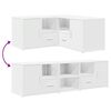 vidaXL Kampinė spintelė, baltos spalvos, 160x40x45cm, MDP