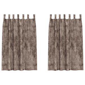 vidaXL Aksominio tipo užuolaidos 2 pcs Kapučino 175 x 140 cm Aksomas