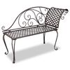 vidaXL Sodo krėslas, 128 cm, plienas, antikvarinis, rudas