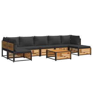 vidaXL Sodo komplektas su pagalvėlėmis, 8 dalių, akacijos masyvas