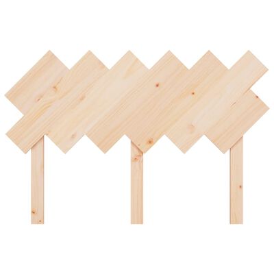 vidaXL Lovos galvūgalis, 122,5x3x80,5cm, pušies medienos masyvas