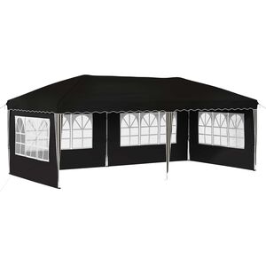 vidaXL Pop-up &scaron;ventinis palapinė 575 x 289 x 245 cm Juoda