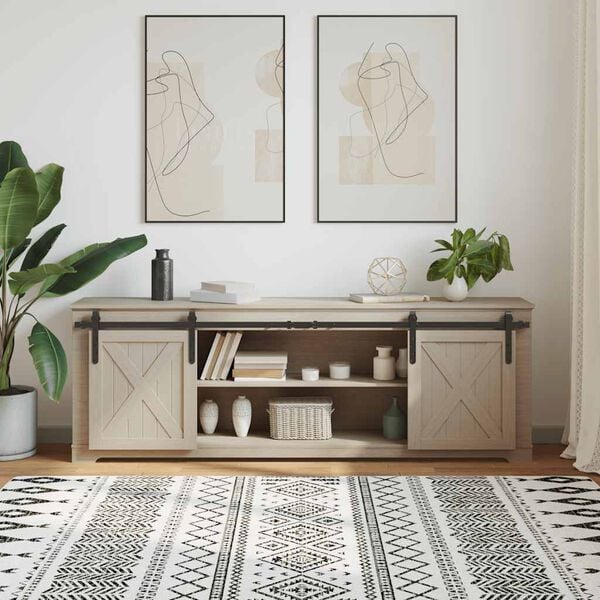 vidaXL stumdomų spintelių durų komplektas 183 cm anglinis plienas