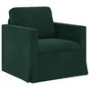 vidaXL Sofa 2 pcs Tamsiai žalia 158 x 78 x 80 cm Aksomas