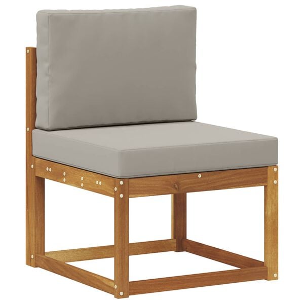 vidaXL Lauko sofos komplektas 9 pcs Natūrali ir &scaron;viesiai pilka